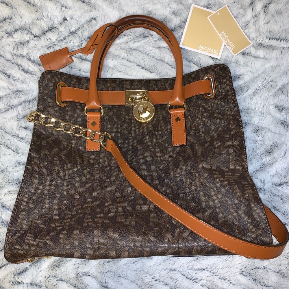 Michael Kors Brown Hamilton Large Tote Bag